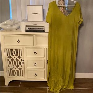 Green maxi dress shophopes S/M